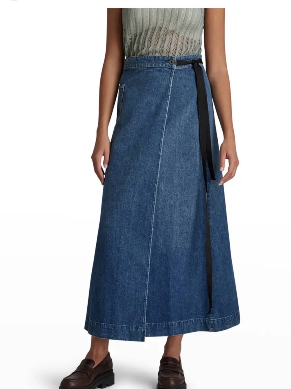 G-Star Raw A-Line Maxi Denim Wrap Skirt | 28